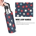 thumbnail image 4 of Yayeee 20oz Insulated Water Bottle Double Wall Stainless Steel with Flip Straw Lid, Red White Stars, 4 of 7