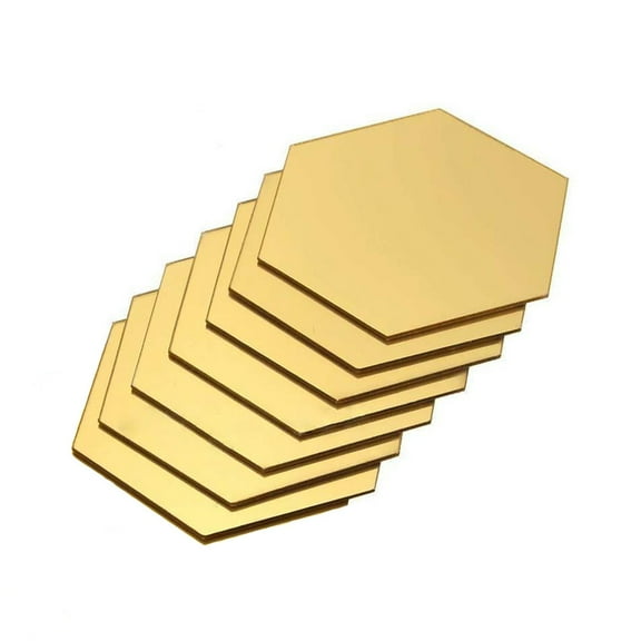 Vikakiooze Home Decor , 7Pcs 3D Mirror Hexagon Vinyl Removable Wall Sticker Decal Home Decor Art DIY