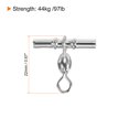 thumbnail image 2 of Sleeve Swivel, 97lb Stainless Steel Cross Line 3 Way Fishing Terminal Tackle, Silver 10 Pack, 2 of 6