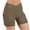 #172 Brown, variant on Women's Cross Front Waist Short Leggings with Side Pockets Athletic Mini Pilates Shorts Black,XL