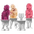 thumbnail image 1 of Zombies Ice Pop Molds, Soft Silicone, Easily Removable, Dishwasher Safe, Set of 4 Popsicle Makers with Sticks, 1 of 3