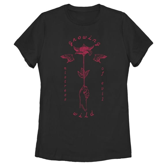 Women's Maleficent: Mistress of All Evil Growing Wild Graphic Tee Black Small