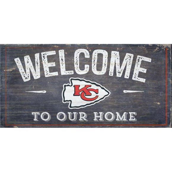 Kansas City Chiefs Welcome Distressed 6 x 12