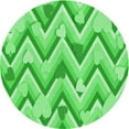 thumbnail image 1 of Ahgly Company Indoor Round Patterned Neon Green Area Rugs, 3' Round, 1 of 6