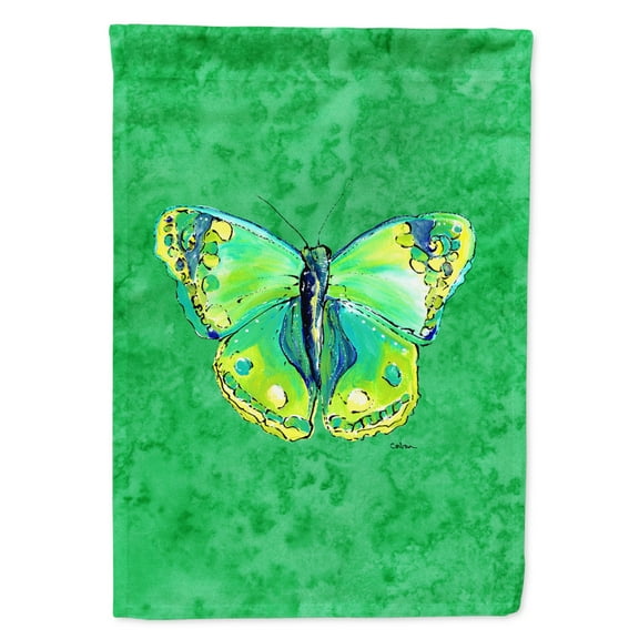 Butterfly Green on Green Flag Canvas House Size
