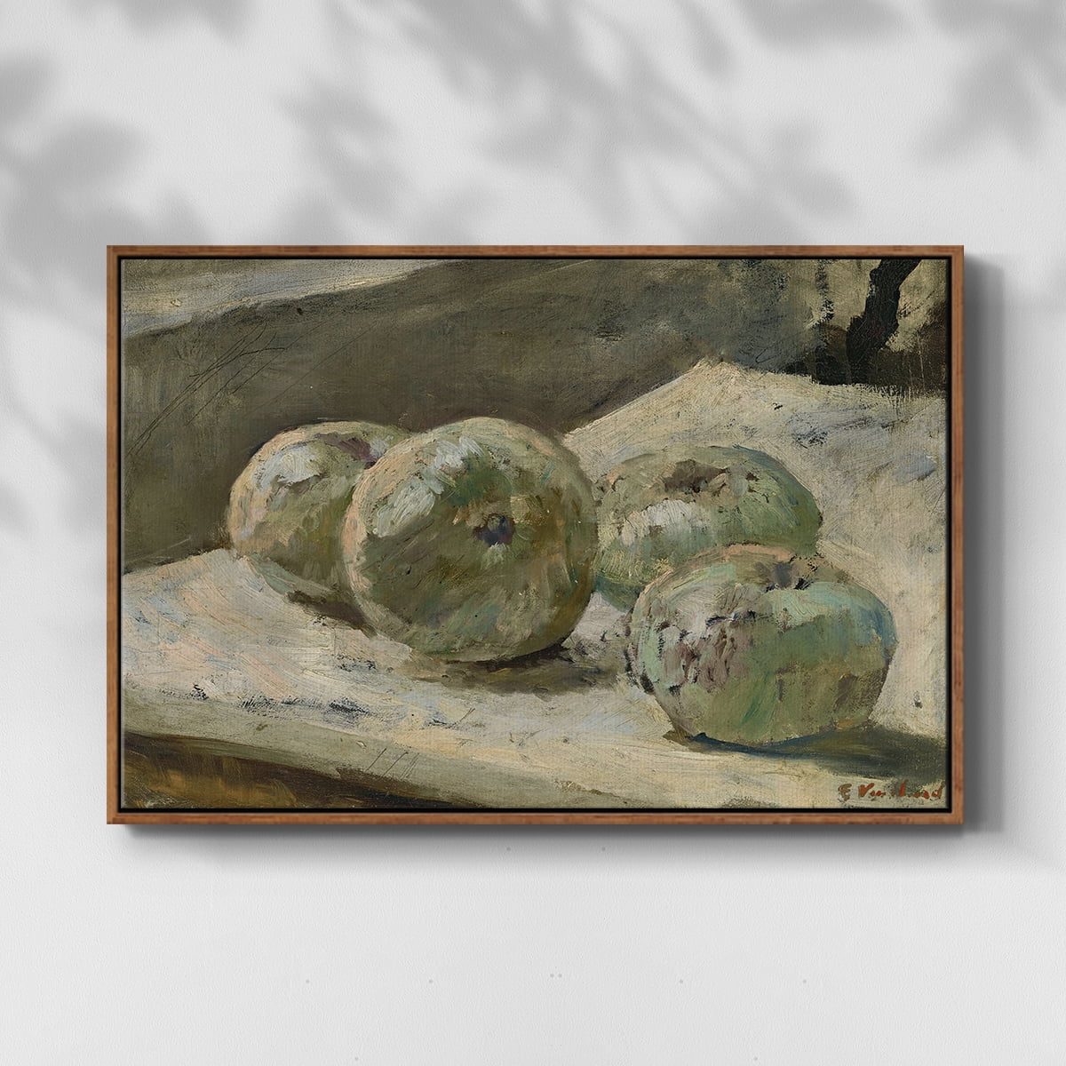 Vintage Botanical Print-LXXXIII By Wexford Home Framed in Walnut Wood Gallery Wrapped Canvas 25 in. x 37 in.