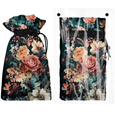 

Josid Floral Pattern Reusable Outdoor Faucet Insulation Covers Waterproof and Freeze-Resistant Spigot Protector Bags 2 Pack 11 x 6.9