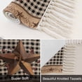 thumbnail image 6 of Kitchen Rug Runner 2'x 5', Brown Texas Star Retro Indoor/Outdoor Washable Carpet with Tassels, Country Star Buffalo Plaid Wooden Reversible Low-Pile Soft Area Rug for Living Room, Bedside, Sink, 6 of 9