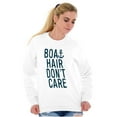 thumbnail image 3 of Boat Hair Don't Care Ocean Vibes Cute Women Plus Size Crewneck Sweatshirt Brisco Brands 2X, 3 of 5