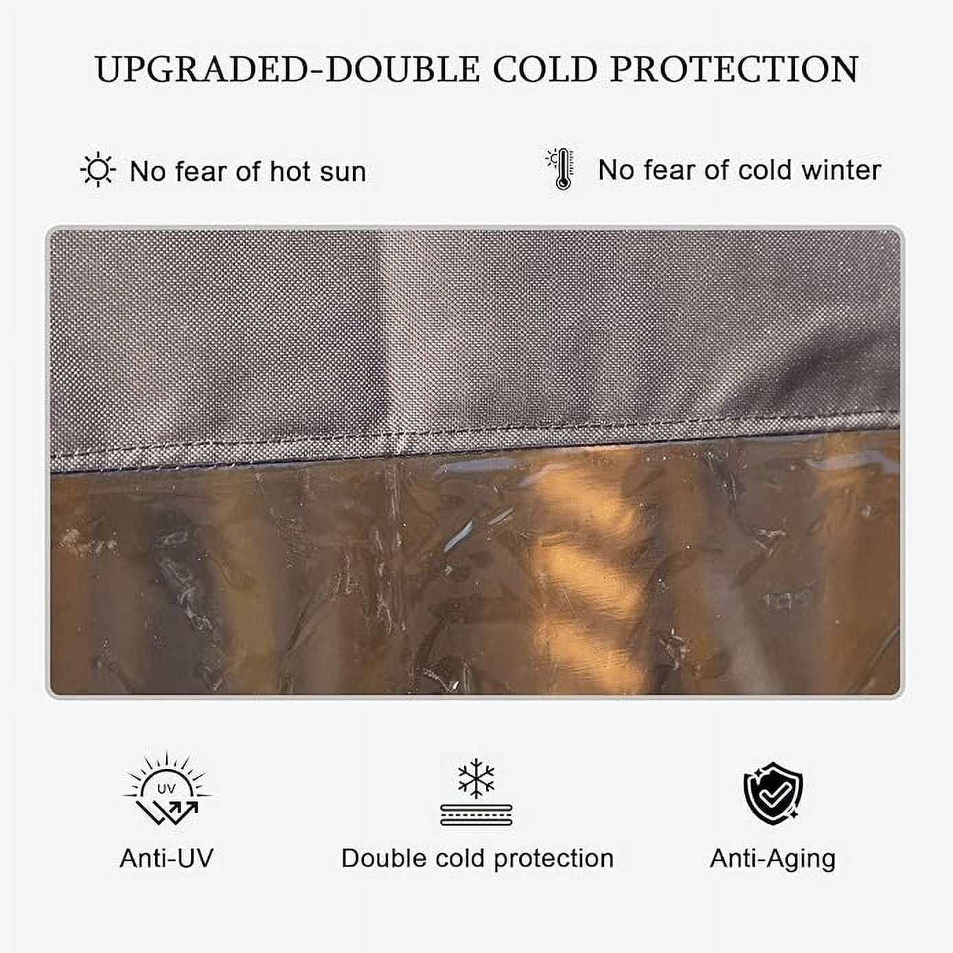 TOTAL Outdoor Patio, Gazebo & Pergola Curtain, Heavy Duty 18 oz PVC Waterproof & Tearproof Privacy Panel, UV Resistant Weatherproof with Eyelets (8'H x12'W, Brown)