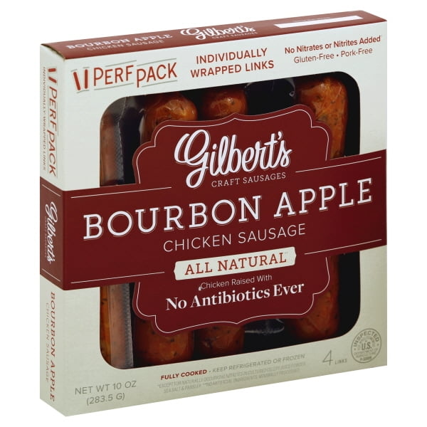 Gilbert's Craft Sausage Bourbon Apple Chicken Sausage -10oz – BrickSeek