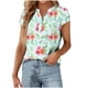 thumbnail image 1 of Camisas de Manga Corta para las Mujeres Blusas de Impresión Casual Camisas de Botón Camiseta de Cuello en V, Blusas de Manga Corta para las Mujeres, 1 of 4