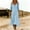 Light Blue, variant on Ayolanni Dresses for Women Beach Long Sleeve V Neck A-Line Maxi Dresses Solid Pleated Casual Flowy Long Dress Green L