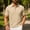 #0502-Khaki, variant on Ceisia Three Button Chest Pocket Lapel Collar Polo Shirts Casual Short Sleeve Summer Mens Tops Khaki XL Gift