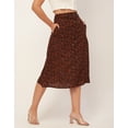 thumbnail image 2 of Moomaya Printed A-Line Skirt For Women, Front Buttoned Midi Skirts, 2 of 9