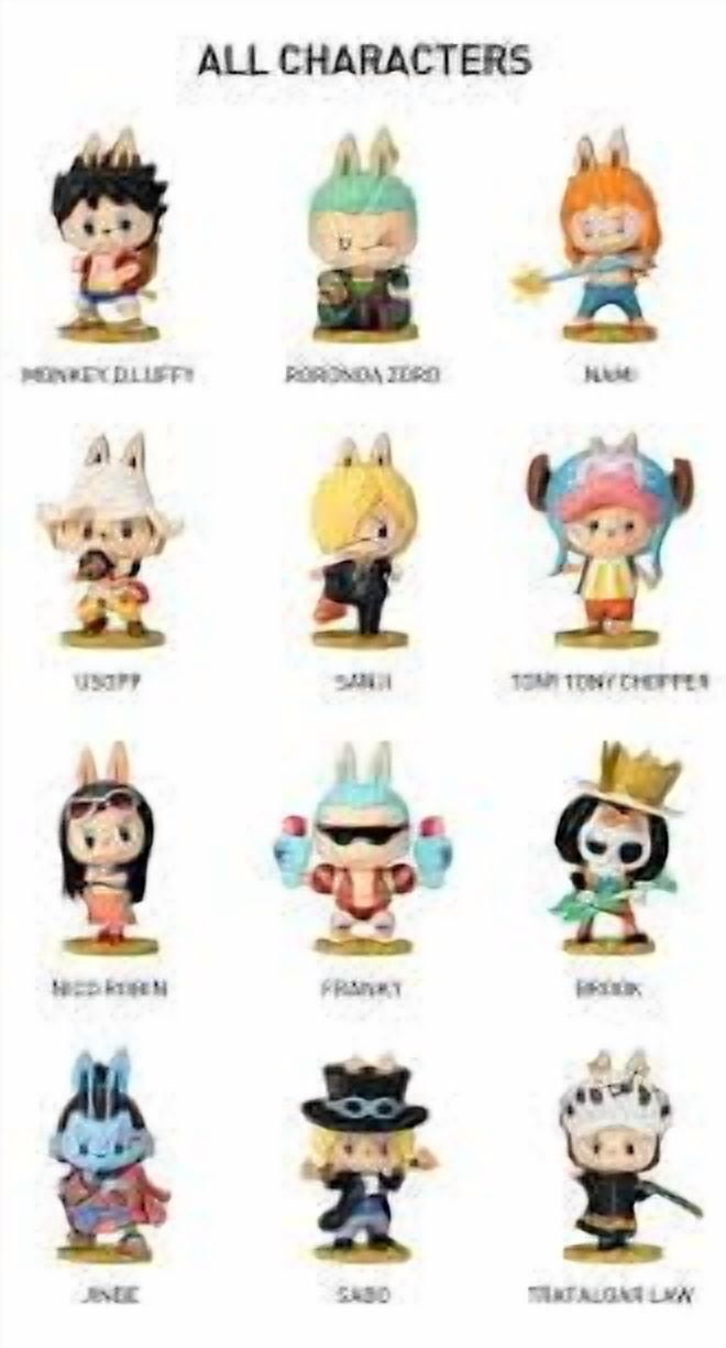 Pop Mart The Monsters (Labubu) x One Piece Figures Blind Box, 1ct