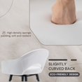 thumbnail image 6 of 27" Modern Swivel Bar Stools Set of 2, Velvet Counter Height Stools with Metal Legs, Hollow Curved Backrest for Kitchen Island, Home Bar, Bistro, Cream White, 6 of 9