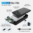 thumbnail image 2 of Pocket Juice Endurance AC 10,000mAh, Portable Power Bank Charger with Built-in Wall Plug, Black, 2 of 9
