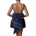 thumbnail image 1 of Vestido de cóctel Aosadin Mini para mujer invitada a la boda, color azul marino, 1 of 6