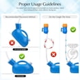thumbnail image 6 of Melvexa Upgrade Male Portable Urinal Bottle Spill Proof for Seniors, Bedside Urinal with Soft Funnel & Long Hose, for Hospital Wheelchair Bedridden Car and Travel Use, 6 of 10
