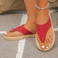 thumbnail image 6 of FRSASU Women's Slippers Fashion Trend Comfortable Soft Soled Flat Sandals Flip-flops Home Slides for Women Red, 6 of 9