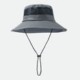thumbnail image 7 of Duoif Sun Hats for Men Bucket Hats Breathable Wide Brim Summer Fishing Foldable Lightweight Dark Gray, 7 of 7