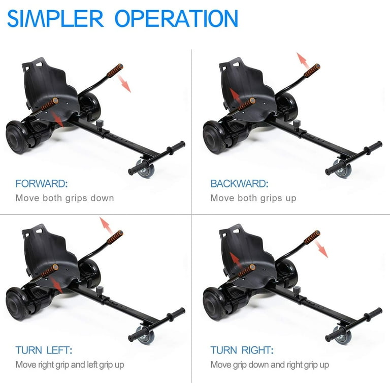 GlareWheel Go Kart Kit Buggy Attachment for Transforming Hoverboard Scooter into Go Kart