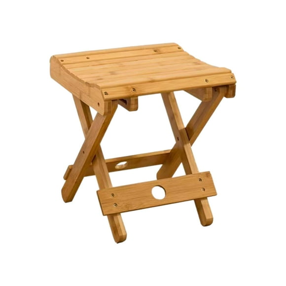 Taburete plegable Zulema de bambú 28cmx28.5cmx31.5cm Asiento plegable