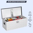 thumbnail image 4 of Aluminum Truck Bed Tool Box, Waterproof Lockable Storage Heavy Duty Toolbox for Pickup Beds, RVs & Trailers, Secure Organizer with Side Handles & Gas Strut Lid, 4 of 5
