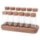 thumbnail image 3 of Tubo para almacenar granos de café, dosis única, tubo de vidrio, soporte de madera, tapa hermética. 6 cortos y 6 largos, 3 of 9