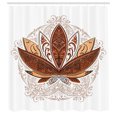 thumbnail image 2 of Ambesonne Lotus Shower Curtain, Flower Exotic Petals Print, 69"Wx70"L, Dark Rust, 2 of 4