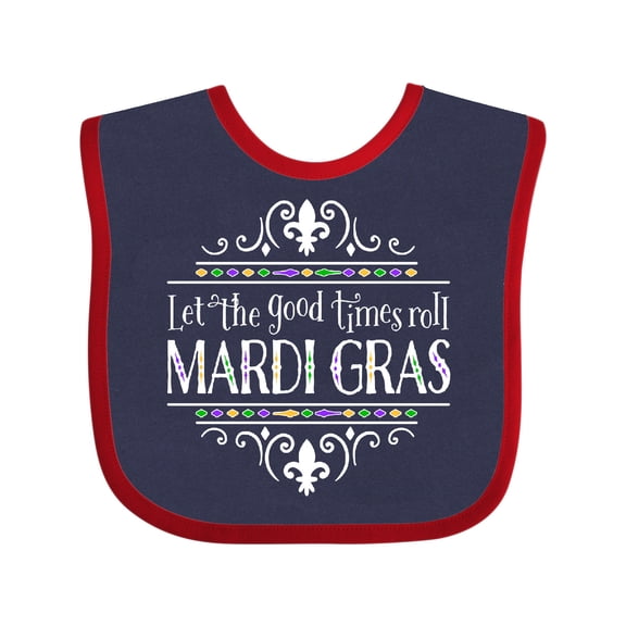 Inktastic Let the Good Times Roll Mardi Gras Boys or Girls Baby Bib