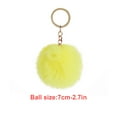 thumbnail image 3 of Fuzzy Ball Keychain Supple Comfortable Lovely Key Rings Adorable Practical Key Chains Women for Children Adults Elderly Students Yellow 7cm, 3 of 6