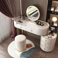 thumbnail image 1 of Mirrors Luxury Dressing Table Minimalist Container Drawer Coffee Storage Dressing Table White Meuble De Chambre Modern Furniture My Lux Decor Round, 1 of 31