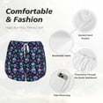 thumbnail image 6 of Lsque Skull Flower Blue Printed Women's Running Shorts with Liner Pockets,Elastic Quick Dry Workout Athletic Gym Yoga Shorts,Womens High Waist Shorts-X-Large, 6 of 9