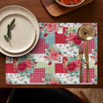 thumbnail image 4 of Pioneer Flower Floral Print Pattern Summer Placemats Table Placemats Set Of 6-Linen Kitchen Washable Placemats Table Mats 12x18 Inch Non-Slip Heat Resistant, 4 of 5