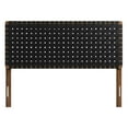 thumbnail image 3 of Sparta Weave Vegan Leather Full Headboard in Walnut Black, 3 of 8