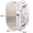 thumbnail image 6 of Riguas Laundry Basket Large Capacity Cartoon Foldable Multi Holes Hollow Out Store Dirty Clothes Flexible Giraffe Print Dirty Clothes Basket Household Supplies, 6 of 8