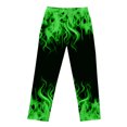 thumbnail image 4 of Zpanxa Work Pants for Men Flame Printed Drawstring Elastic Waist Loose Fit Athletic Pants with Side Pockets, 4 of 5