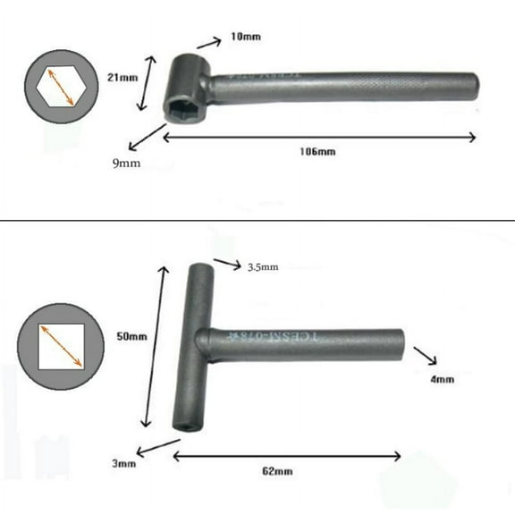 Motorcycle Engine Valve Screw Adjustable Spanner kit w/ Feeler Gauge Tool