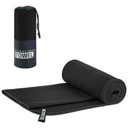 Quick Dry Towel. Microfiber Travel Towel Ideal for Camping, Hiking, Backpacking, Gym. Lightweight & Fast Drying Travel Towels for Body. Compact & Easy to Pack, Black(1Pcs, 30*30cm)