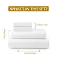 thumbnail image 3 of EASYCOT 1200TC Ulta Soft Egyptian Cotton White Solid Bed Sheet Set 15" Deep Pocket,Wrinkle Resistant & Fade Resistant, Luxury Sheet Set -Three Quarter, 3 of 6