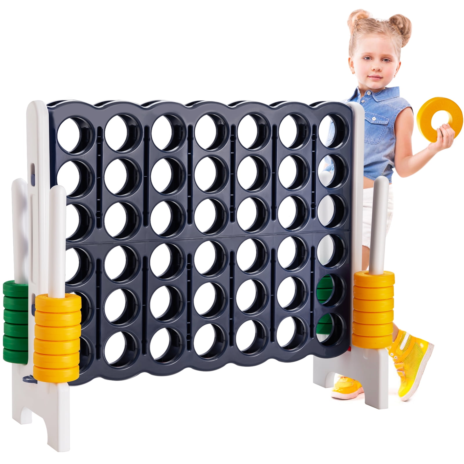 Costway Jumbo 4-to-Score Giant Connect Four Game, 3.5' Tall