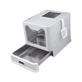 thumbnail image 2 of Caja de Arena para Gatos Jinwen con Tapa Plegable Cerrada Gris, 2 of 8