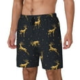 thumbnail image 2 of Balery Christmas Deers Mens Swim Trunks Swim Shorts for Men Quick Dry Inseam Beach Shorts with Compression Liner Pocket-X-Large, 2 of 9