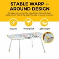 thumbnail image 4 of Easter Bunny Table Cloths for 8 Foot Rectangle Tables, Spring Watercolor Polka Dot Flower Plaid Blue Patio Waterproof Elastic Fitted Tablecloths, Washable Rectangular Table Cover for Camping, 4 of 8