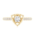 thumbnail image 4 of Rosec Jewels Lab Grown Diamond Flower Promise Ring for Engagement (EF-VS Quality Certified), 18K Yellow Gold, US 4.00, 4 of 8