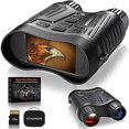 thumbnail image 1 of GTHUNDER Jumelles de Vision Nocturne - Lunettes de Vision Nocturne Numériques Infrarouges Rechargeables 4K, 1 of 7