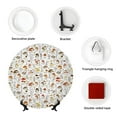 thumbnail image 4 of Balery Mushrooms And Butterflies Print Bone China Decorative Plate Ceramic Dinner Plates Art Crafts with Display Stand-8in, 4 of 6