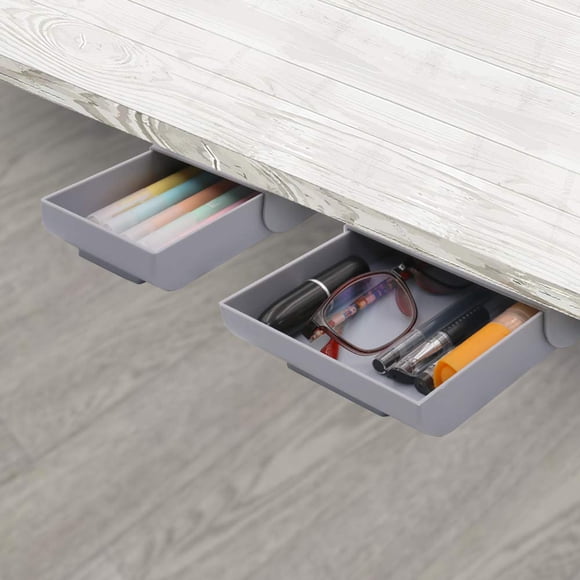 Organizador de cajones de escritorio YOOUSOO, paquete de 2, adhesivo, 22 x 11 x 3,5 cm